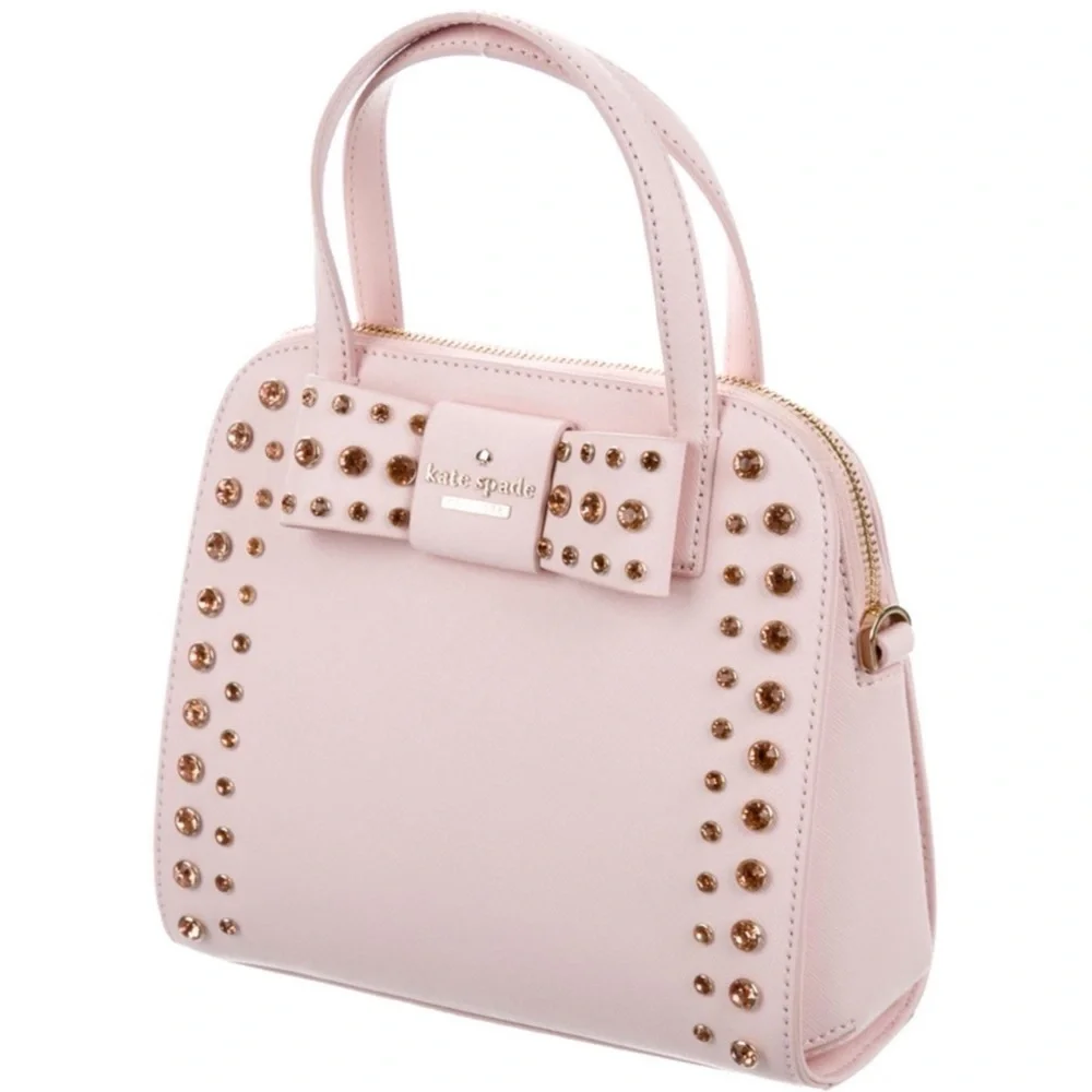 Kate Spade Pink Crystal Davies Merriam Bag and Matchjng Wallet Rare Set